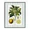 Stupell Industries Lemon Plant Green Stripes Framed Giclee, design by Lettered and Lined